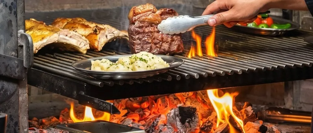 Parrilla de fuego abierto de Rancho Flores Grill House